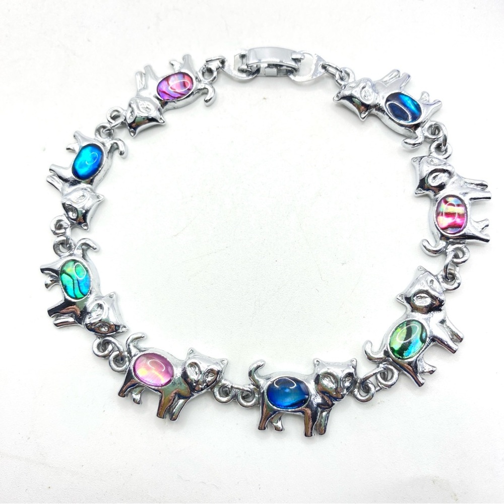 Paua Shell Bracelets Multi-Colored Cat Bracelet B… - image 7
